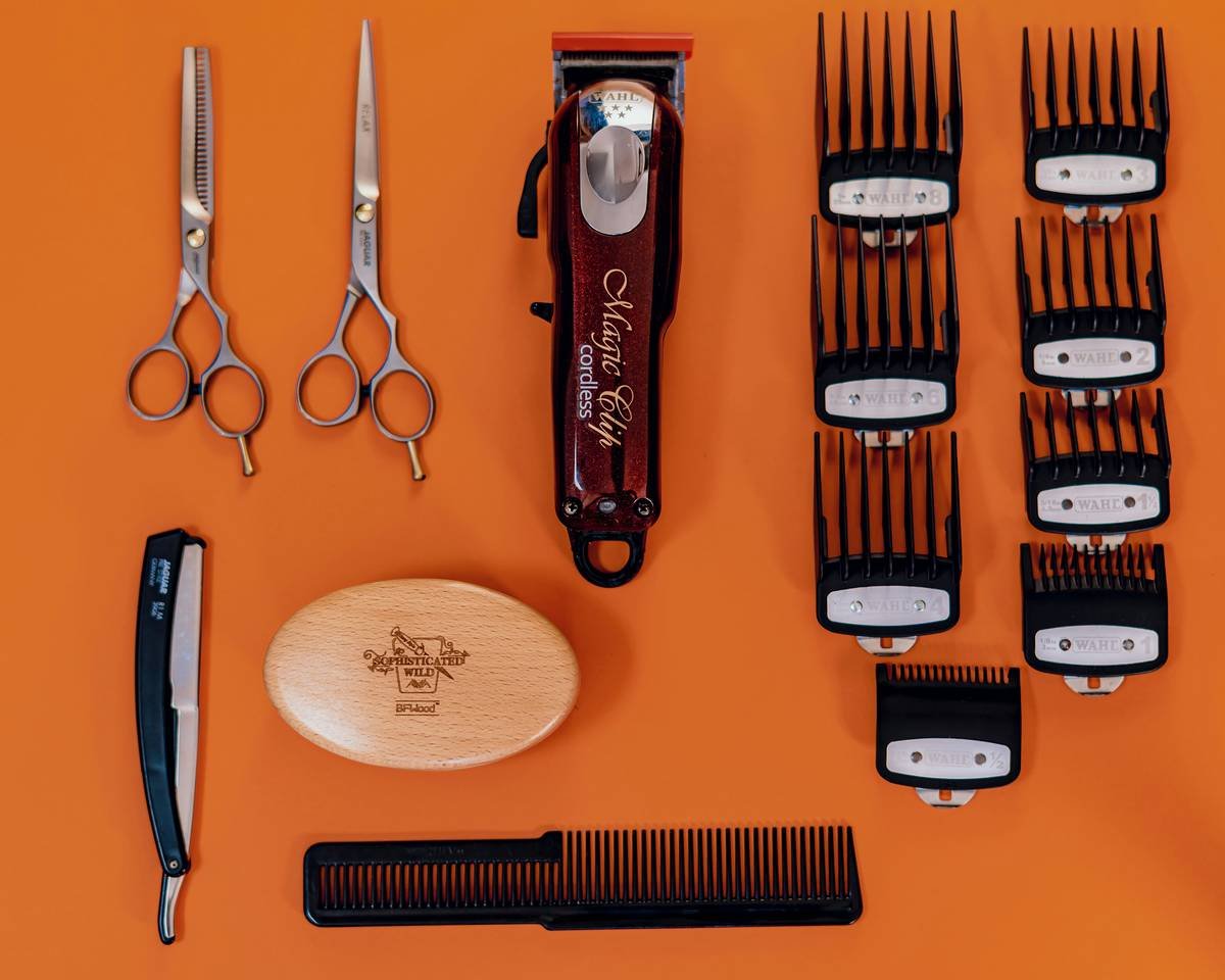 Infographic comparing components of cheap vs. deluxe beard grooming kits showing blade quality, oil ingredients, and brush bristle types